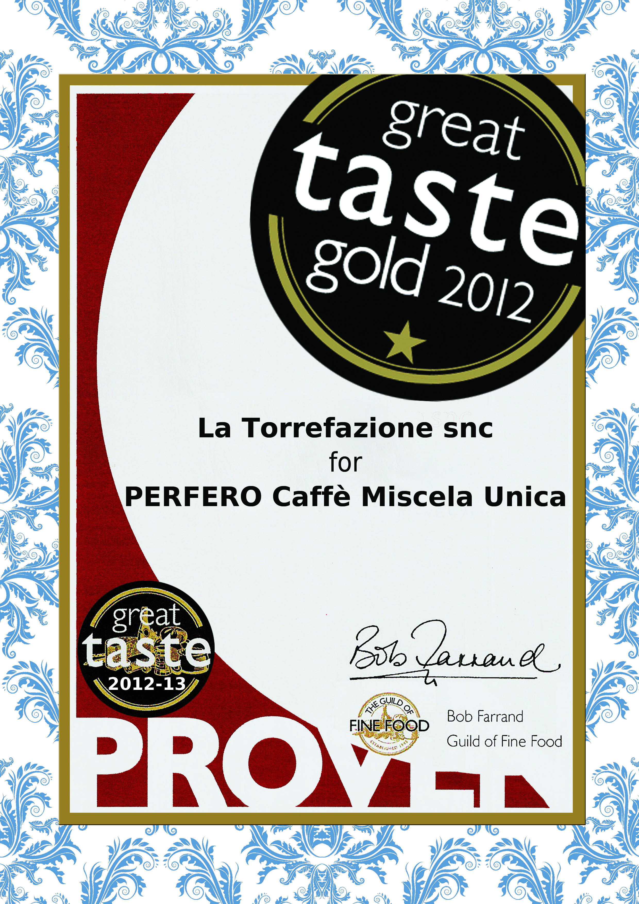 great taste award 2012